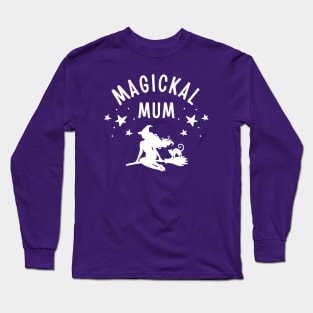 Magickal Mum Witch and Cat Mother's Day Cheeky Witch® Long Sleeve T-Shirt